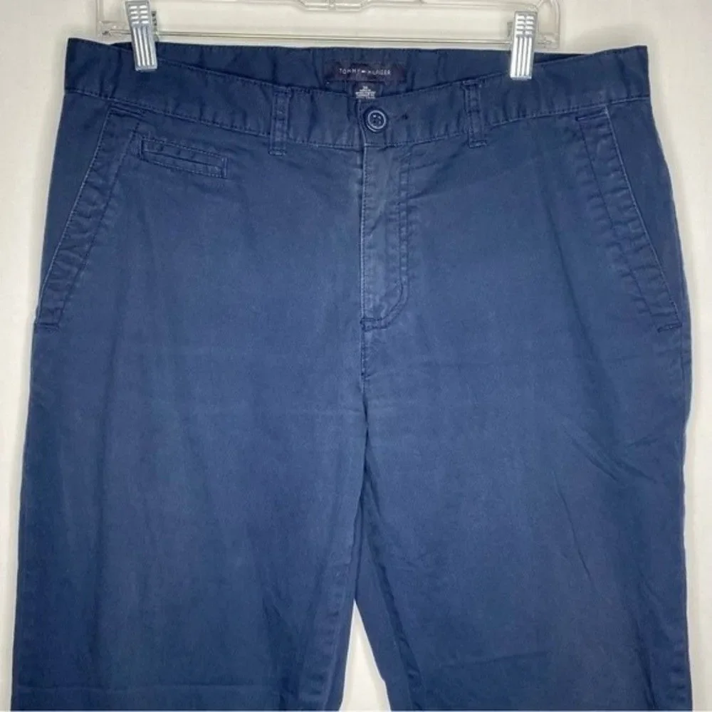 Tommy Hilfiger Blue Chino Khaki 5 Pocket Cotton 34 Waist Mens
